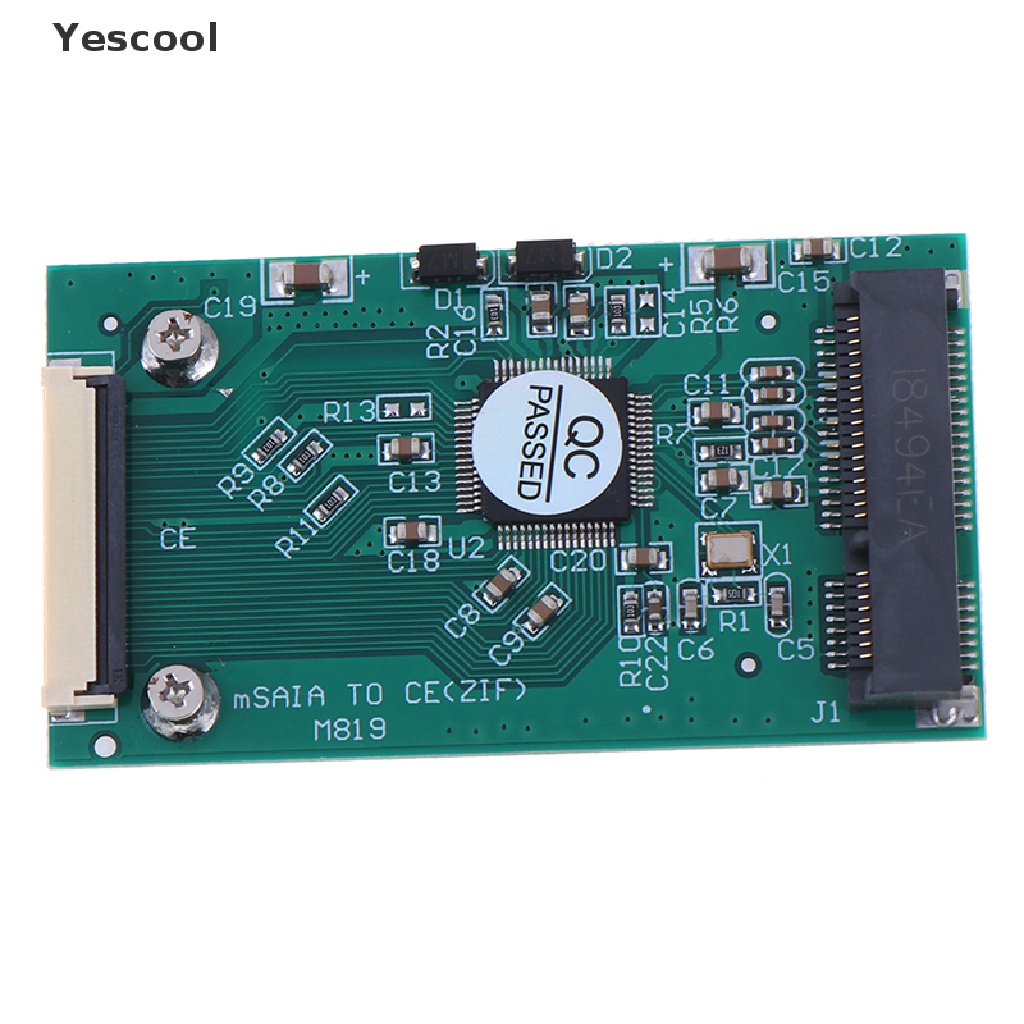 Yescool Kabel Adapter Converter Mini mSATA PCI-E SSD to 40Pin ZIF Card CE Panjang 1.8 &quot;