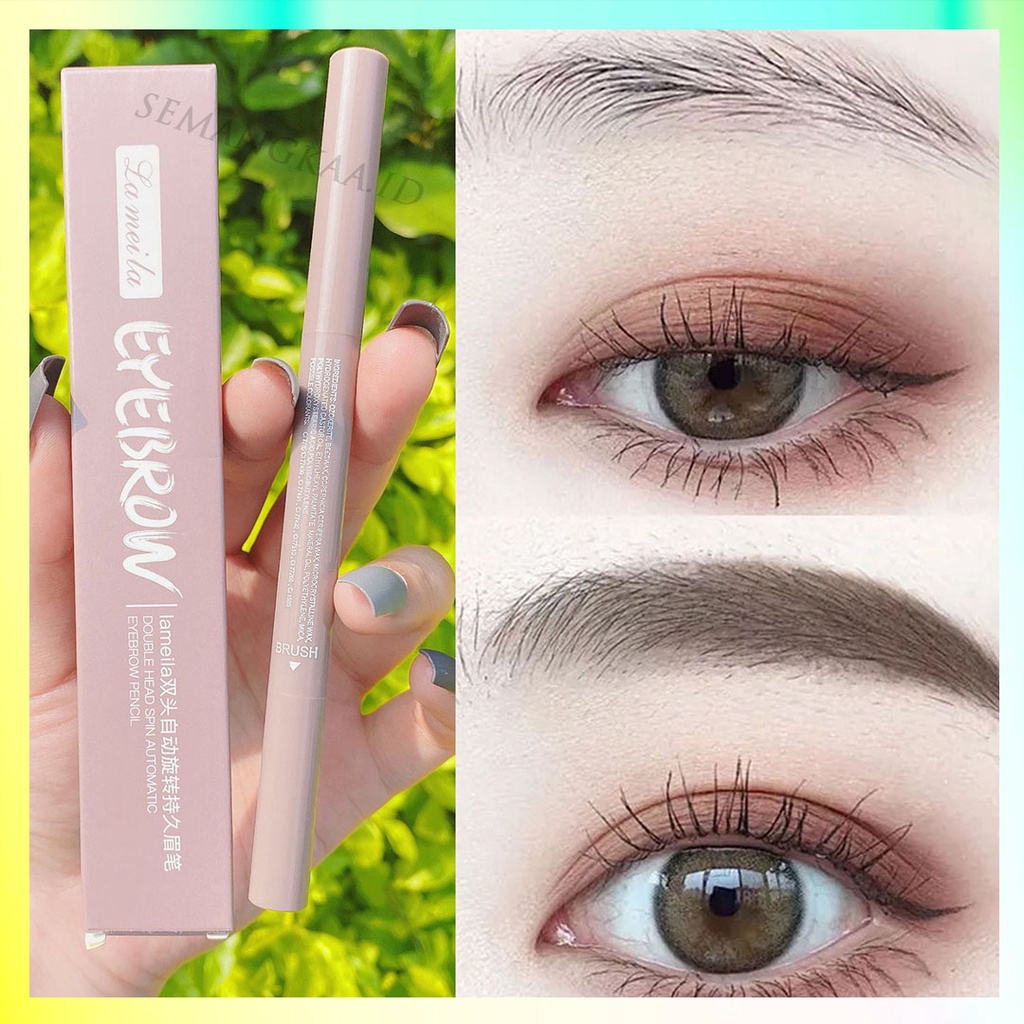 Lameila Eyebrow 2 In 1 Kepala Ganda Pensil Alis 7 Warna  LA025