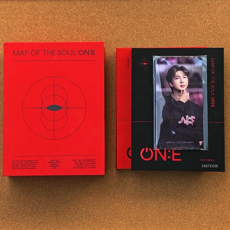 BTS MAP OF THE SOUL ON:E DVD UNSEALED FULLSET MINUS PC — official mots one photobook holo ticket hol