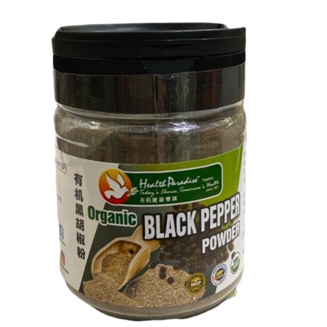 Health Paradise Organic Black Pepper Powder / Lada Hitam Organik 80g