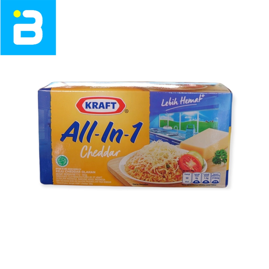 

Keju Kraft All In 1 Cheddar 165 G