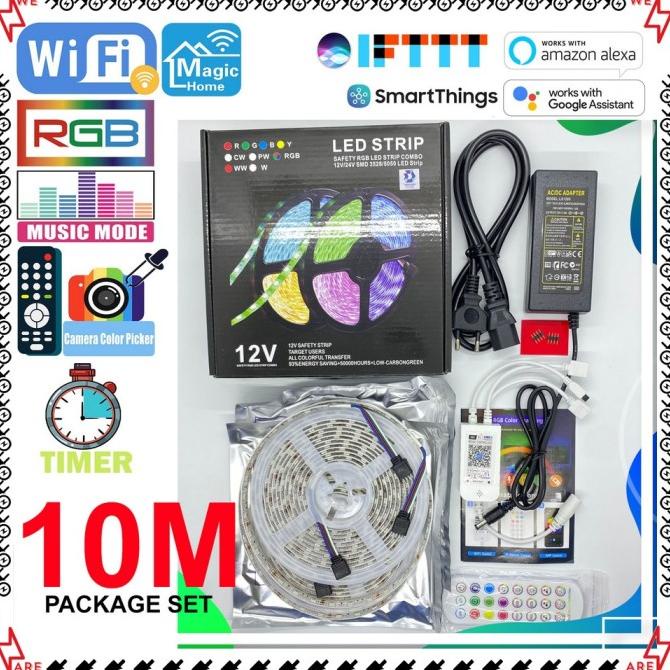 Smart Led Strip RGB 5050 Wifi Bluetooth Lampu 10M 10 Meter TRIPLEDI