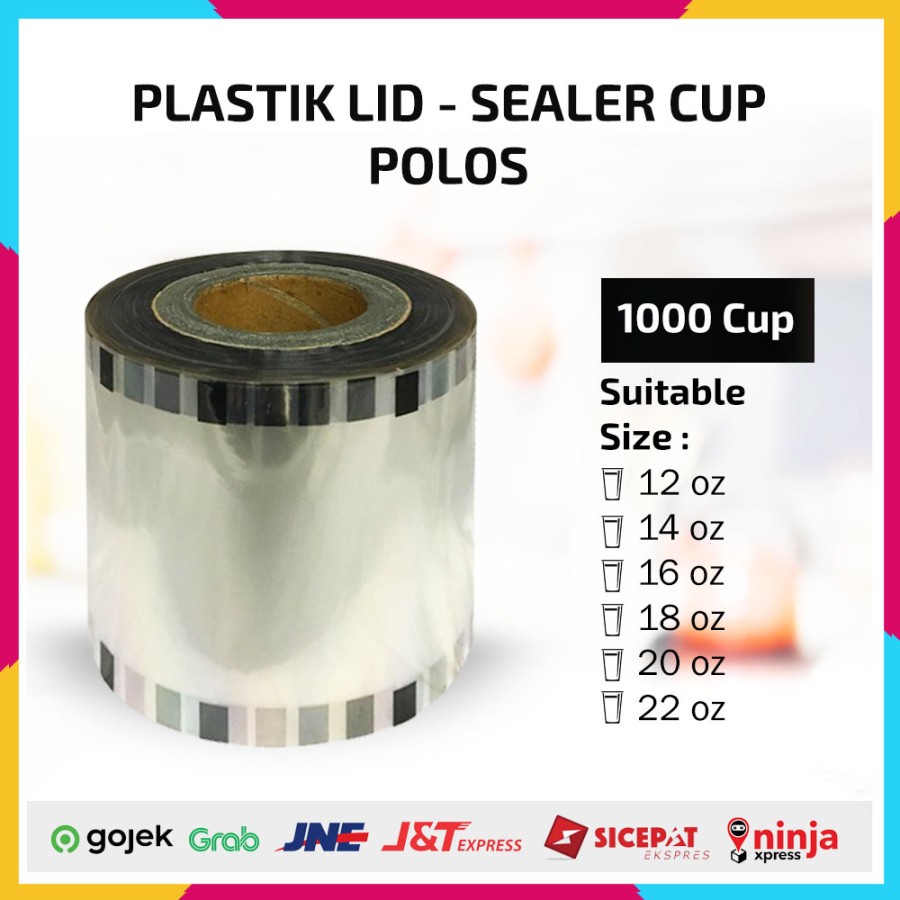 PLASTIK LID CUP SEALER CUP POLOS 1000CUP / SEAL CUP