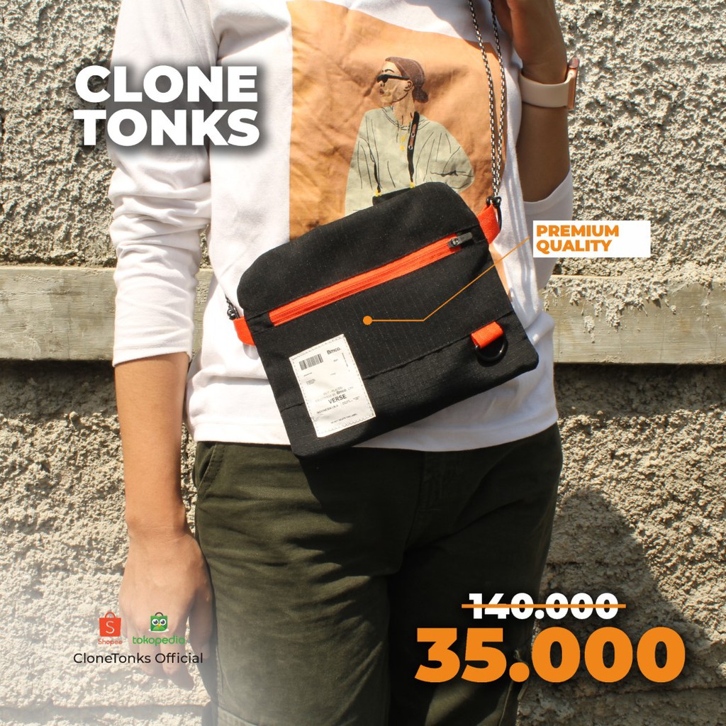 Cuci Gudang Tas Slempang Pria Wanita Model Simple Unik nyaman