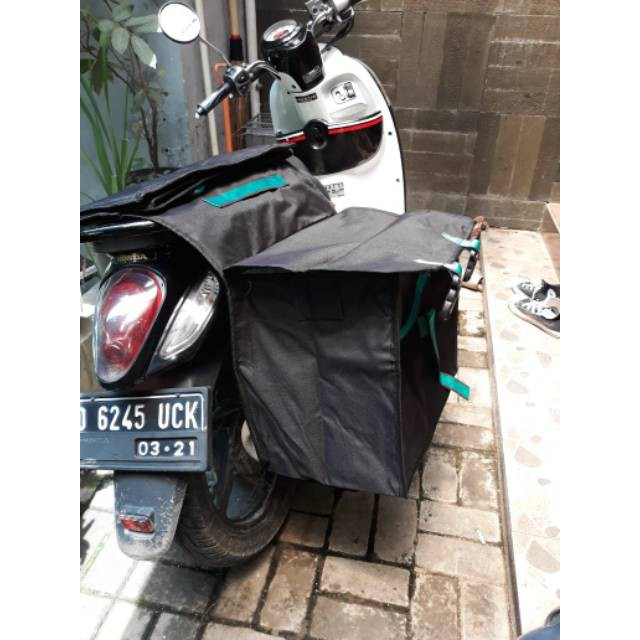BLACKPINK   SAMIAJI Tas Keranjang Tas Pos Motor Tas Obrok Tas Delivery Tas Kurir Besar Hitam