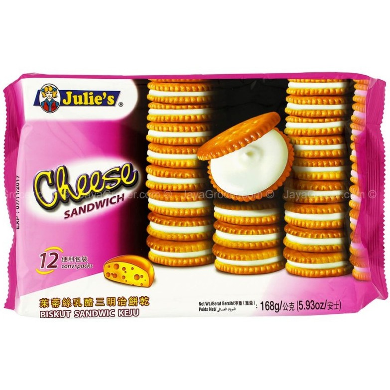 

Julie's cheese sandwich 168gr pak