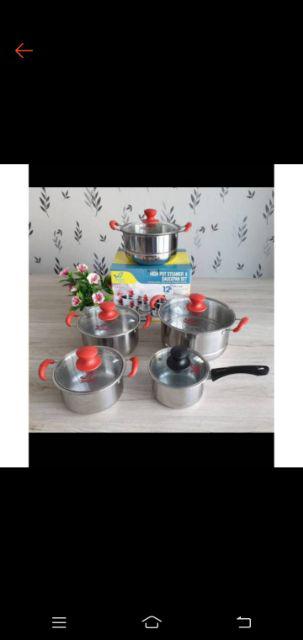 3kg Panci Dandang Set Steamer Multifungsi 12 Pieces Jagoo