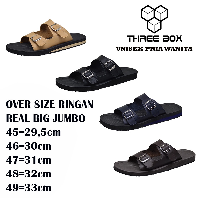 THREE BOX - Sandal Selop Octans Oversize Ringan Big Jumbo Size 45 46 47 48 49