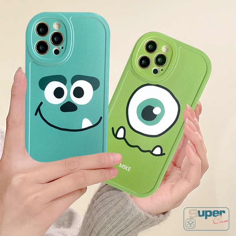 IPHONE Sulley Pasangan Pelindung Kamera Lensa Oval Case Shockproof Cocok Untuk Iphone14 13 12 11 Pro MAX XR X XS Max8 7Plus 8plus 6 6S SE 2020monsters University Mike Soft Back Cover