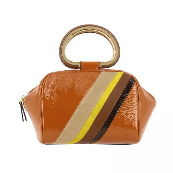 Tas Wanita Tory Burch Half Moon Stripe Mini Satchel Original