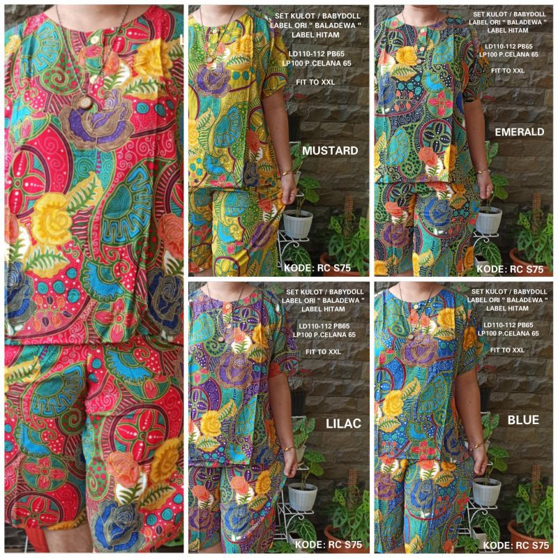 SETELAN KULOT BALADEWA ORI | BABYDOLL BALADEWA | KULOT BATIK JUMBO | BABYDOLL BATIK JUMBO