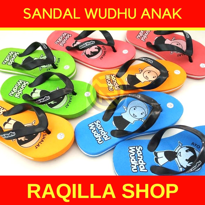 Terlaris sandal wudhu anak TK dan anak SD motif nusa rara isi 10 pasang