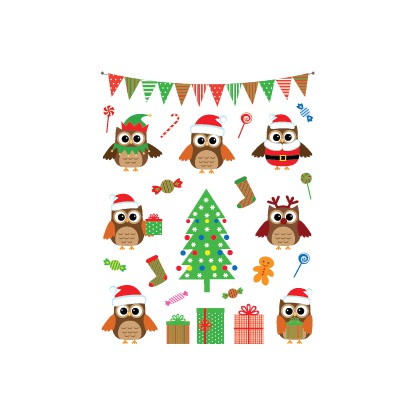 

POTATOO SET CHRISTMAS OWL Temporry Tatto Sticker