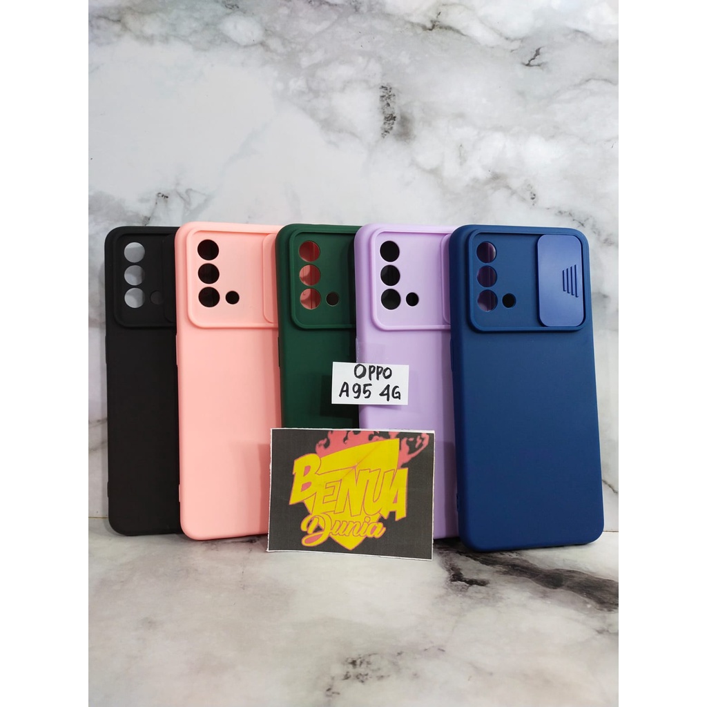 CASE OPPO A54 / CASE SLIDE MACARON PLUS PELINDUNG KAMERA OPPO A54 - BENUA DUNIA