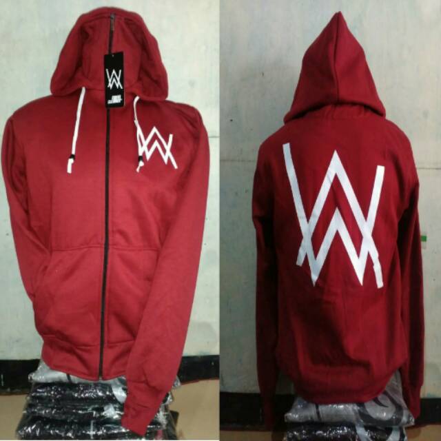jaket alan walker ninja finger marun
