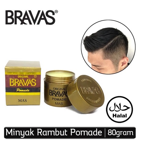 ✨SHASYA✨ BRAVAS Pomade Minyak Rambut Line Blue Executive Black 80g Brasov Pomade Oil Based