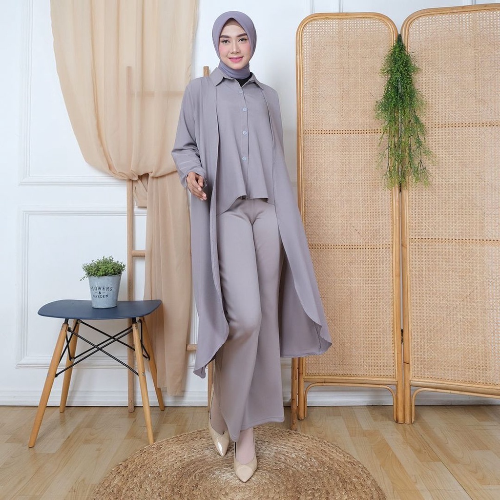 Kemeja Shakila Model Tunik Belakang Panjang