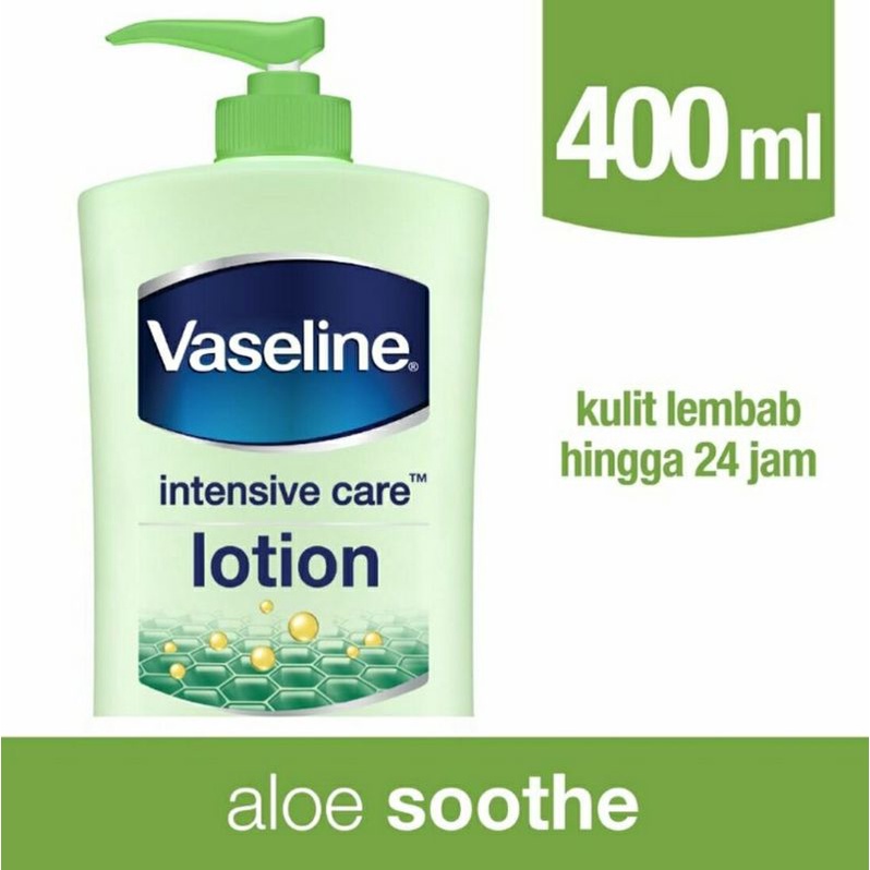 VASELINE INTENSIVE CARE ALOE SOOTHE 400ML & VASELINE UV EXTRA BRIGHTENING 400ML VASELINE PERFECT 10 