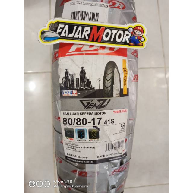 FDR BAN LUAR TYPE GENZI GENZIPRO 80/80-17 TUBELESS