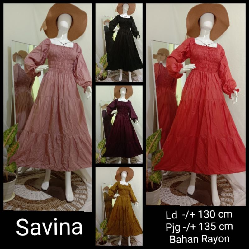 daster kerut dada panjang Savina /muslim.