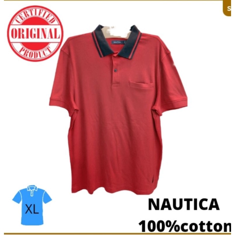 POLO SHIRT Branded NAUTICA / kaos kerah Big size XL NAUTICA