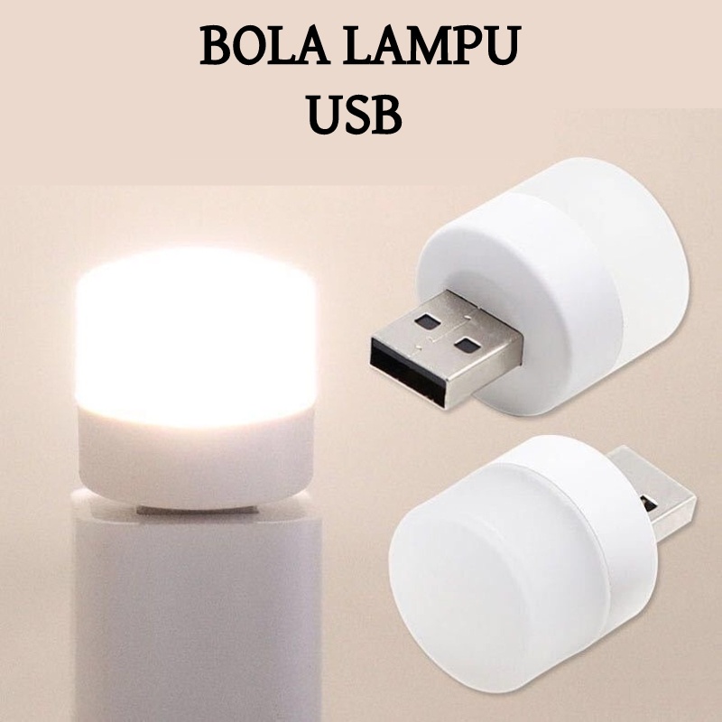 [XOQ] LAMPU MINI USB LED / BOLA LAMPU KECIL USB PORT / LAMPU PORTABLE BELAJAR / LAMPU TIDUR