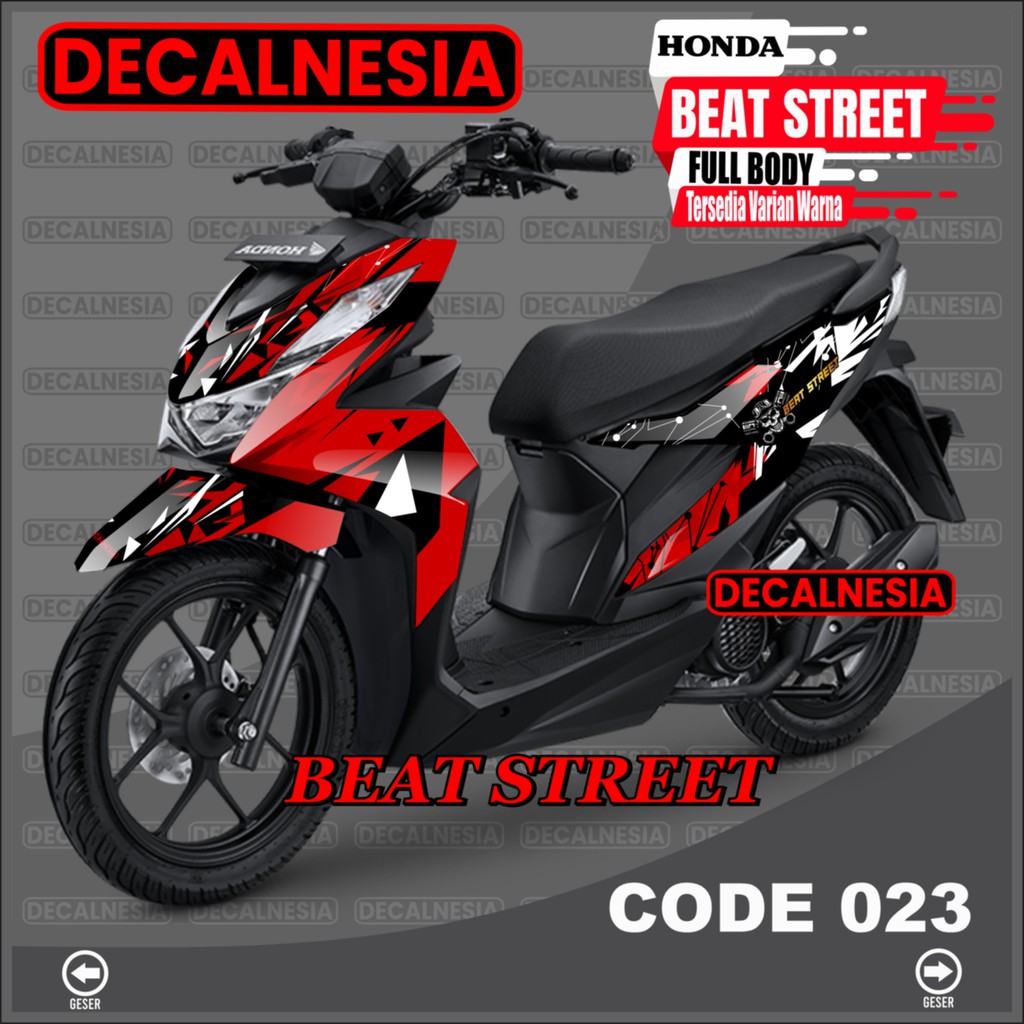 Decal Stiker Beat Street New 2021 2022 2023 Full Body Sticker Motor Roadrace Racing Variasi Aksesori