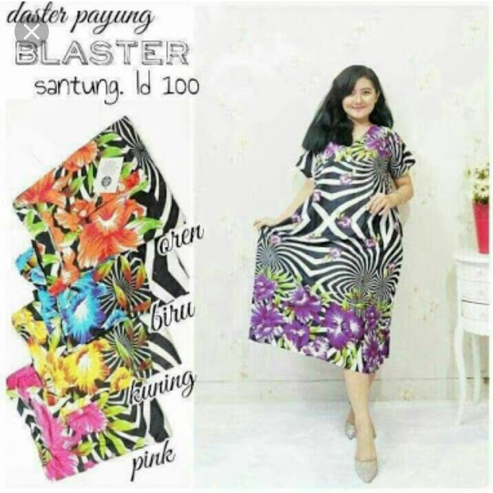 Daster Payung Wanita Bahan Rayon Kancing Depan Busui Bumil