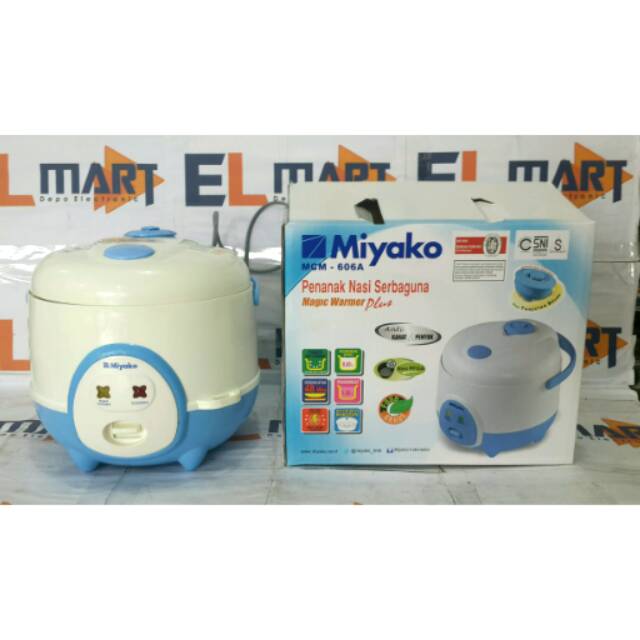 Miyako Magic Com 0,6 Liter MCM 606A  Penanak Nasi Rice Cooker Serbaguna MCM 606 A