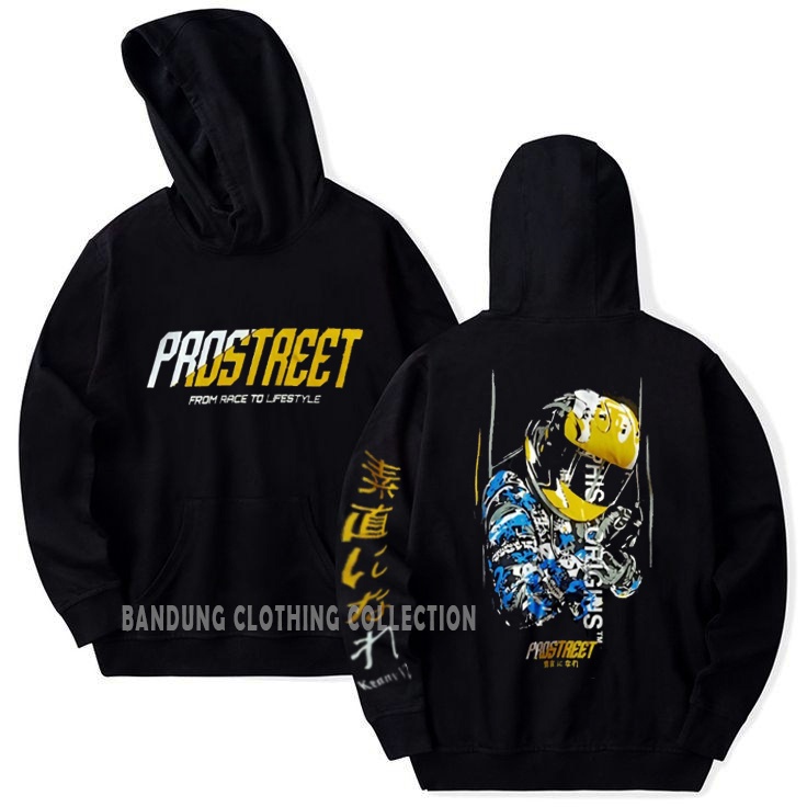 SWEATER HOODIE PRIA PROSTREET HITAM / HOODIE RACING RIDERS DISTRO PREMIUM QUALITY SIZE M L XL XXL / HOODIE SUNMORI PRIA WANITA