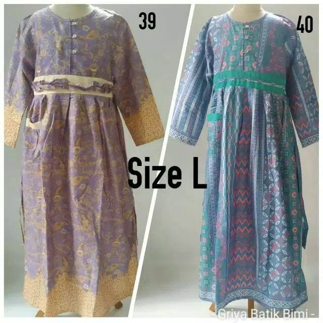 Griyabatikbimi Gamis Batik Anak Usia 9 Tahun