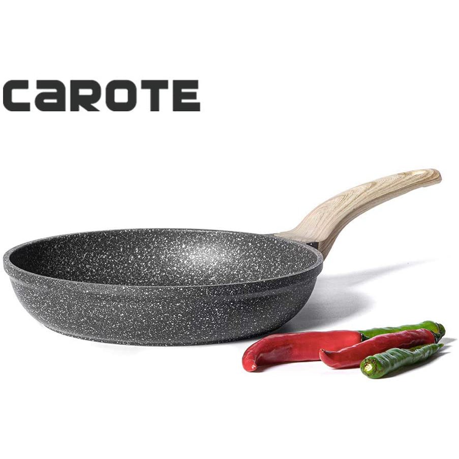 Carote Fry Pan Granite Wajan Anti Lengket Marble Keramik 20cm 24cm 26cm 28cm 30cm
