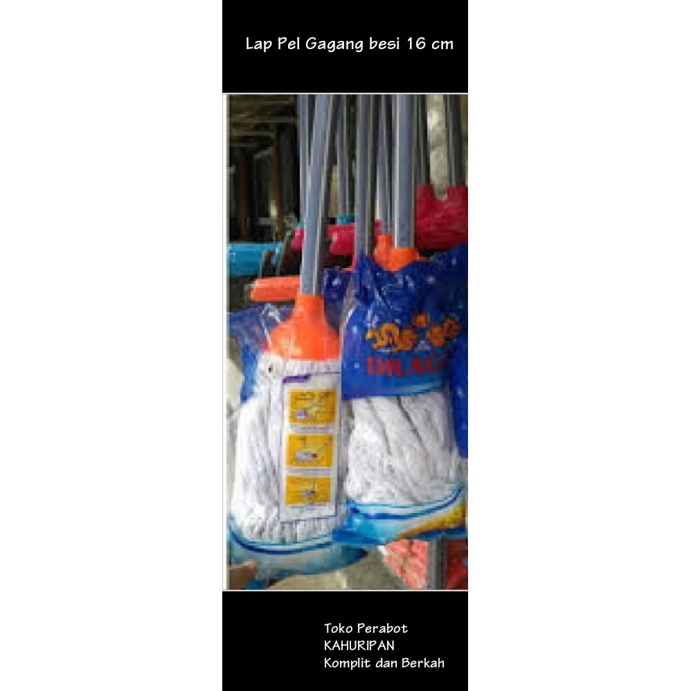 Kain Lap Pel Lantai Mop Gagang Panjang Besi Dragon