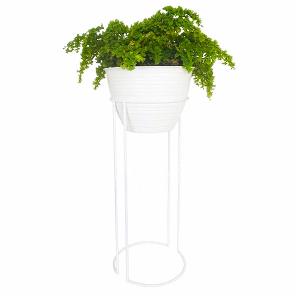 Pot Bunga tawon dan Tanaman Plastik Putih 24 cm