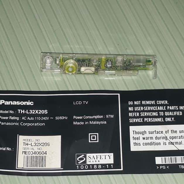 Remote Sensor IR Panasonic L32X20S 32X20S 32X20