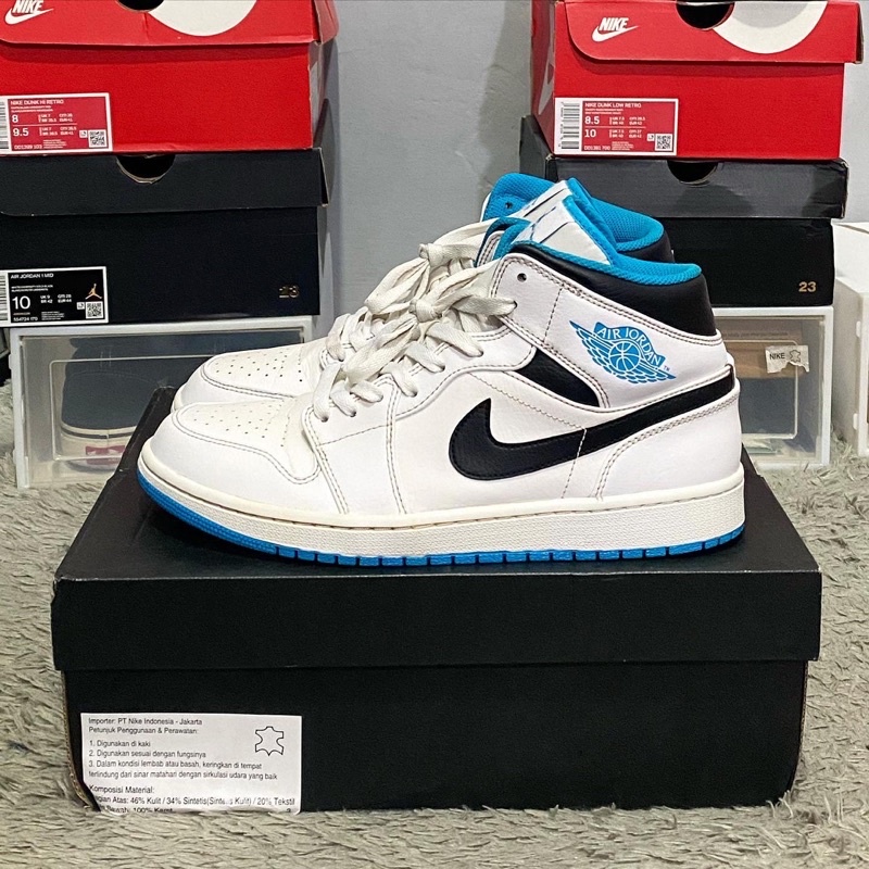 Nike Air Jordan 1 Mid Laser Blue *100% Original