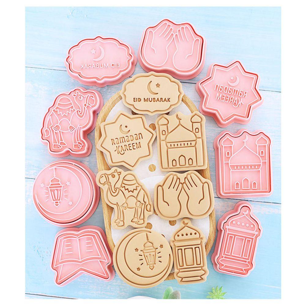 Solighter 8pcs/set Cetakan Cookies DIY Camel Fondant Cetakan Kue Alat Dekorasi Kue Candy Mold Biscuit Embossed Cutter