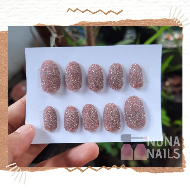 Kuku palsu +lem gel kupal nail art wedding pengantin murah