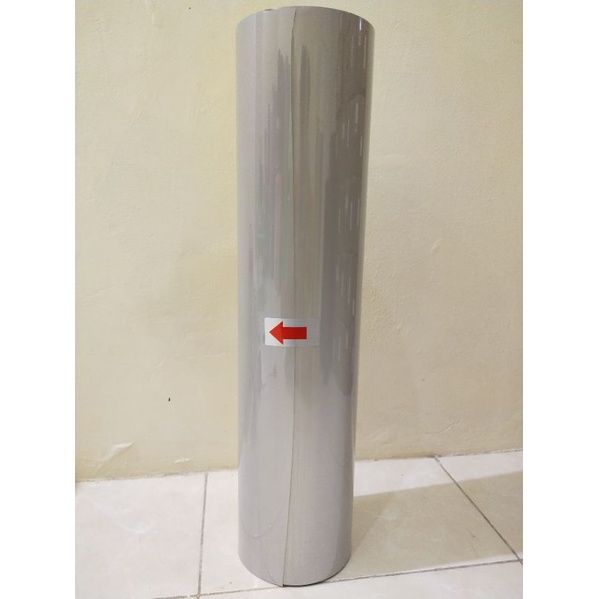 

(Khusus Rollan) Polyflex Reflective Lebar 60 cm Premium Grey Dan Silver / Poliflex Reflectif