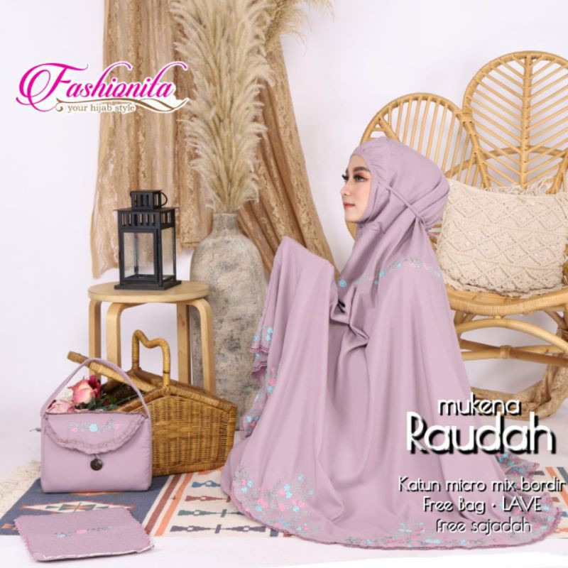 Mukenah Dewasa Raudah /Mukenah Bordir Cantik