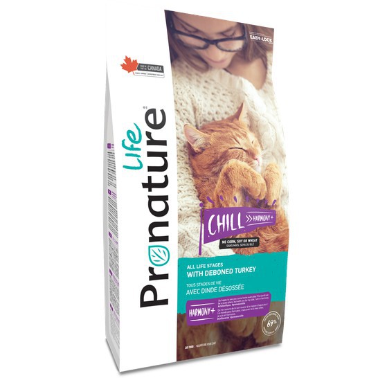 pronature life chill harmony+ 340gr makanan kucing dengan efek menenangkan