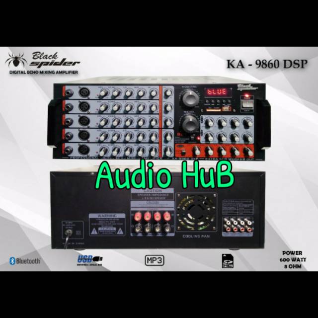 POWER AMPLIFIER BLACK SPIDER KA 9860 DSP AMPLI BLACKSPIDER 9860DSP ORI