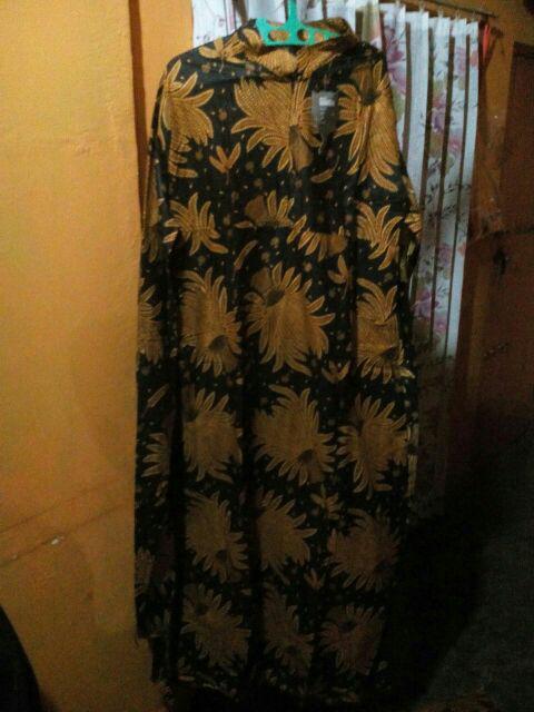 Long Dress Cape Batik Gamis Batika Nadine Manggar Kobis Kupu Padi Ulir Manis Gendis Sekar Evita Cape