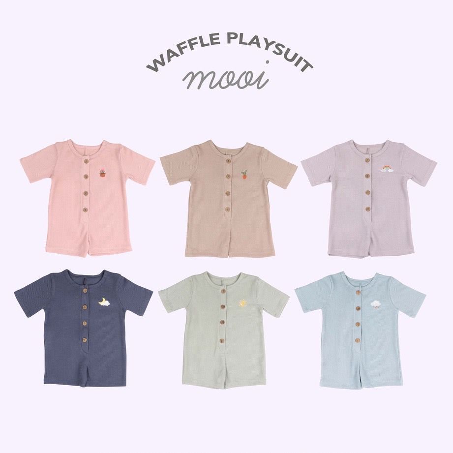 Mooi Baby Waffle Playsuit Jumper - Jumper Bayi/Romper Bayi