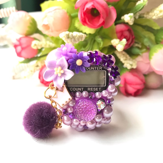 Purple Tasbih Hias Bling Blink Swarovski