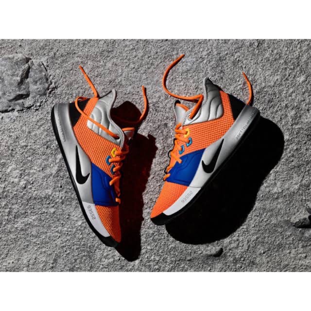 Sepatu Pria - NASA x Nike PG3 Total Orange Blue - PRM