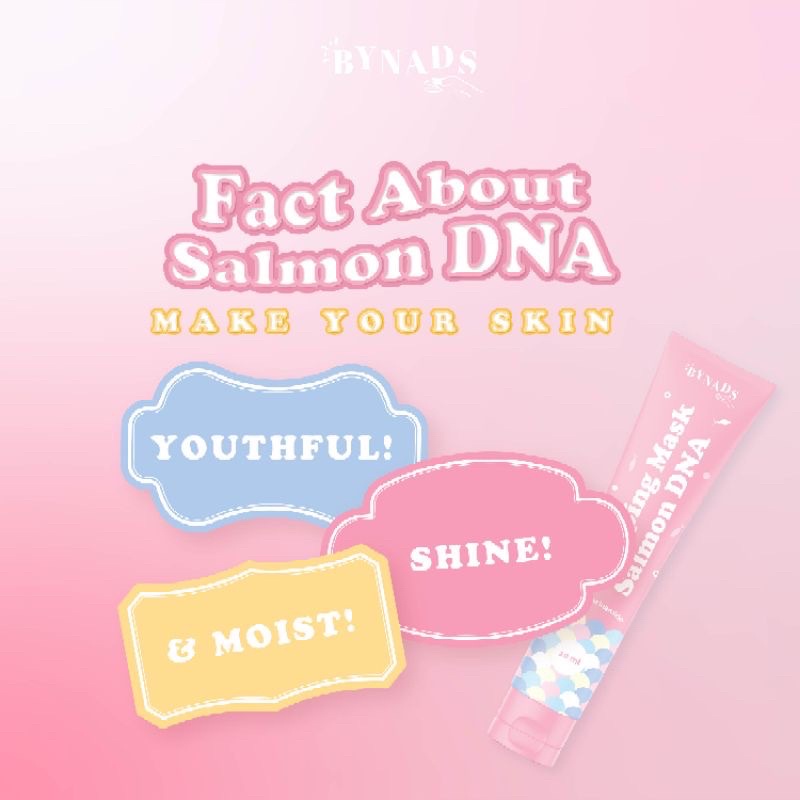 BYNADS SLEEPING MASK SALMON DNA 3IN1 BY BYNADS.ID MOISTURIZER WASH OFF MASK SLEEPINGMASK MASKER WAJAH