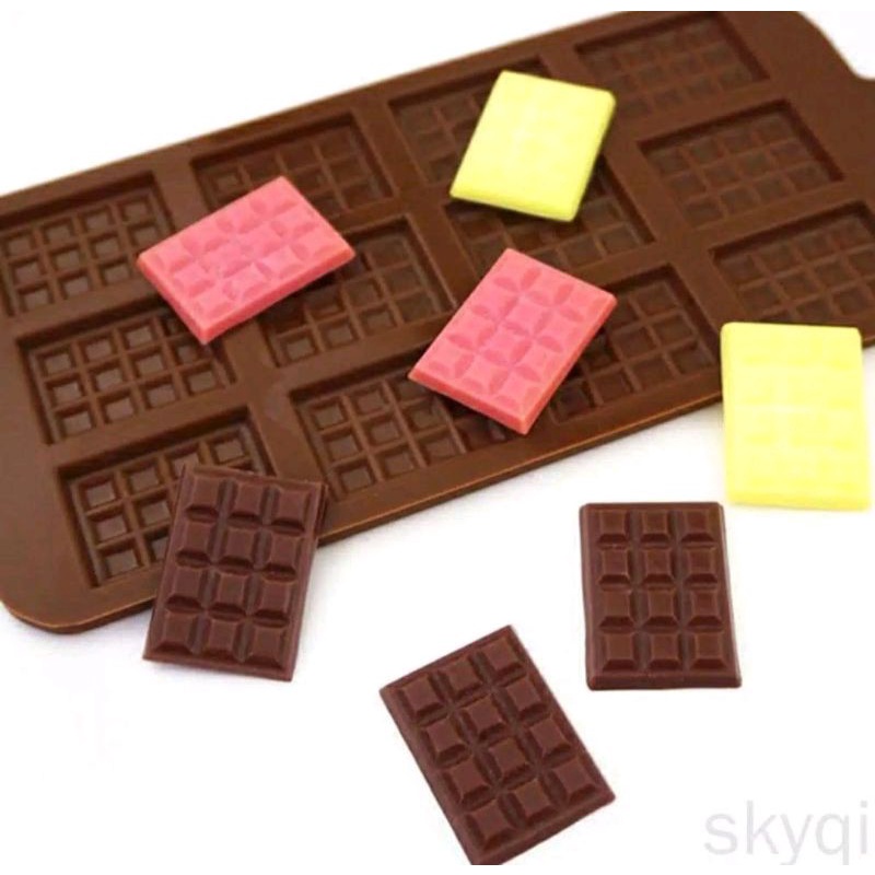 Cetakan Coklat Silicone/Silicone Mold/Cetakan Silikon Waffle/Chocolate Bar/Cetakan bentuk Coklat Bar
