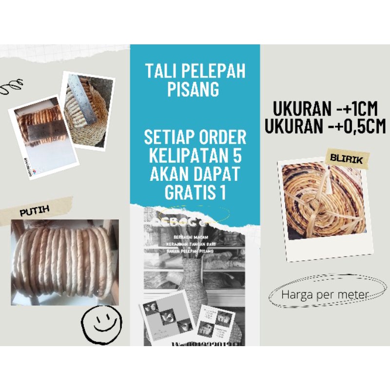 tali pelepah pisang harga per meter