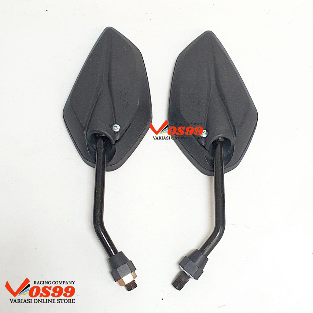 SPION JUPITER STANDAR TANGKAI CROME &amp; HITAM PANJANG GAGANG 16CM MODEL JUPITER Z HITAM POLOS DRAT YAMAHA